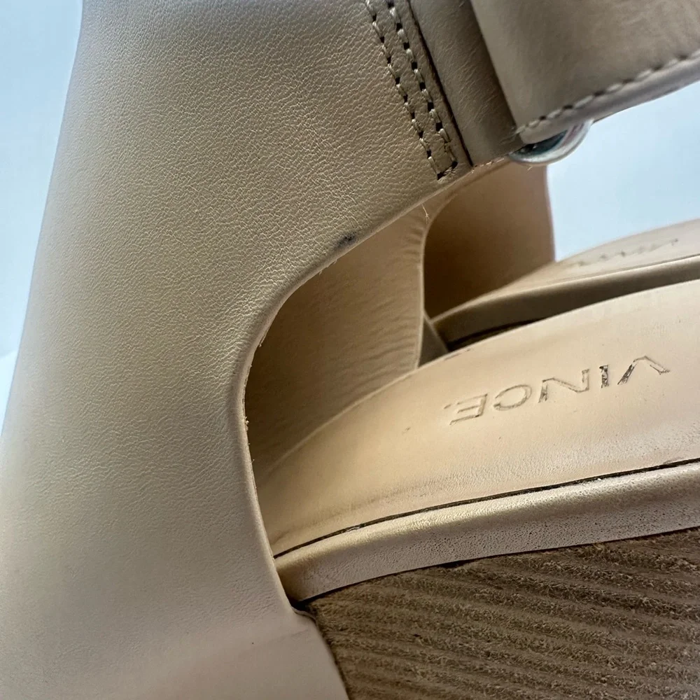 Vince || Karen Women’s Nude Wedge Sandal - Leather‎ Slingback
